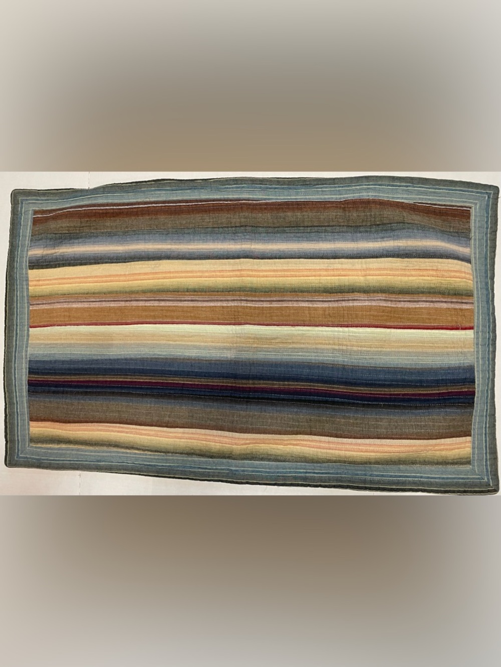 PEM America Quilted Stripes Pillow Sham Earthy Tones (20 in x 36 in)